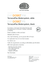 PANDOMO® PW/PB Product Data Sheet