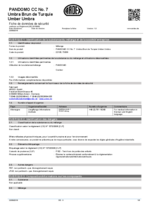 PANDOMO® CC Brun de Turquie Fiche de données de sécurité