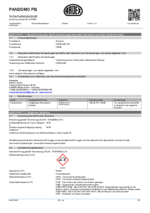 PANDOMO® PB Safety Data Sheet