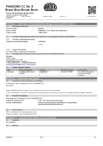 PANDOMO® CC Brun Fiche de données de sécurité