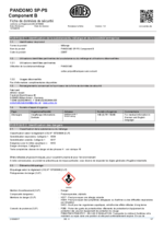 PANDOMO® SP-PS Component B Fiche de données de sécurité